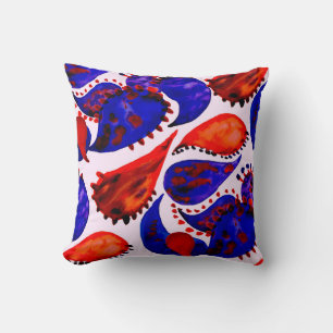 Watercolor seamless pattern with paisley. Abstract Throw Pillow