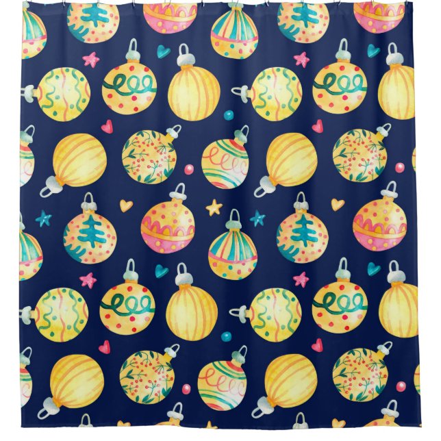 Watercolor seamless pattern with shining gold Chri (Front)