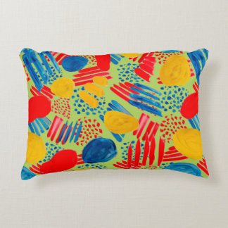 Watercolor seamless pattern with simple hand drawn accent pillow