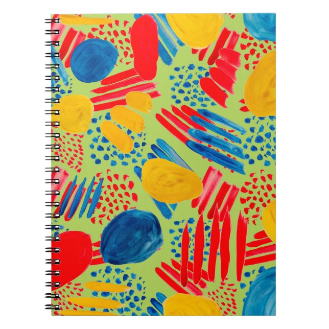 Watercolor seamless pattern with simple hand drawn notebook (Front)