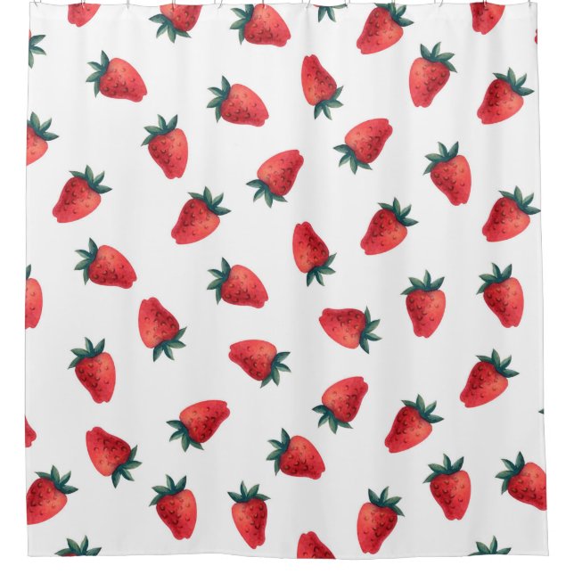 Watercolor seamless pattern with strawberries (Front)
