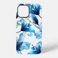 watercolor seamless pattern with transparent flowe