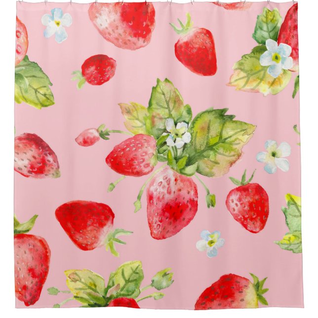 watercolor seamless strawberry pattern (Front)
