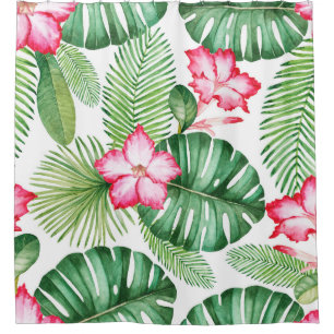 Watercolor seamless tropical pattern