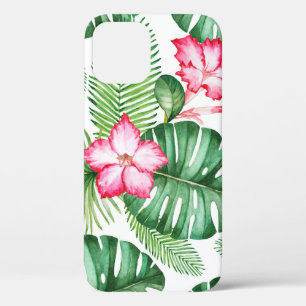 Watercolor seamless tropical pattern iPhone 12 case