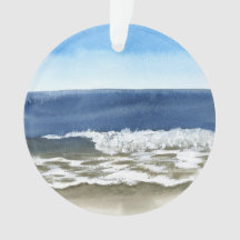 Watercolor Seascape Ornament