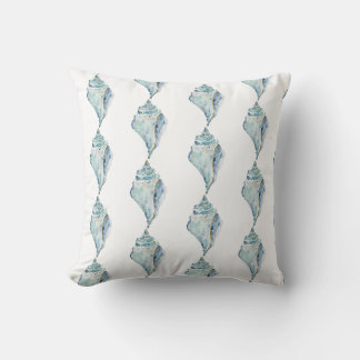 Watercolor Seashell Throw Pillow