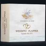 Watercolor Seashells,Sea  3 Ring Binder<br><div class="desc">Beach wedding planner.</div>