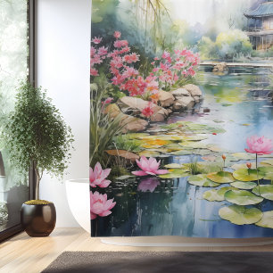 Watercolor Secret Garden Pond