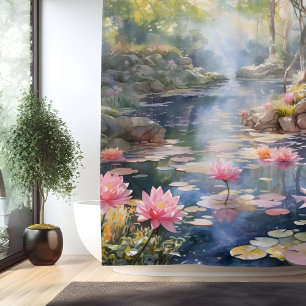 Watercolor Secret Garden Pond