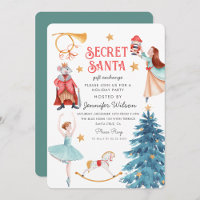 Watercolor Secret Santa Nutcracker Ballerina