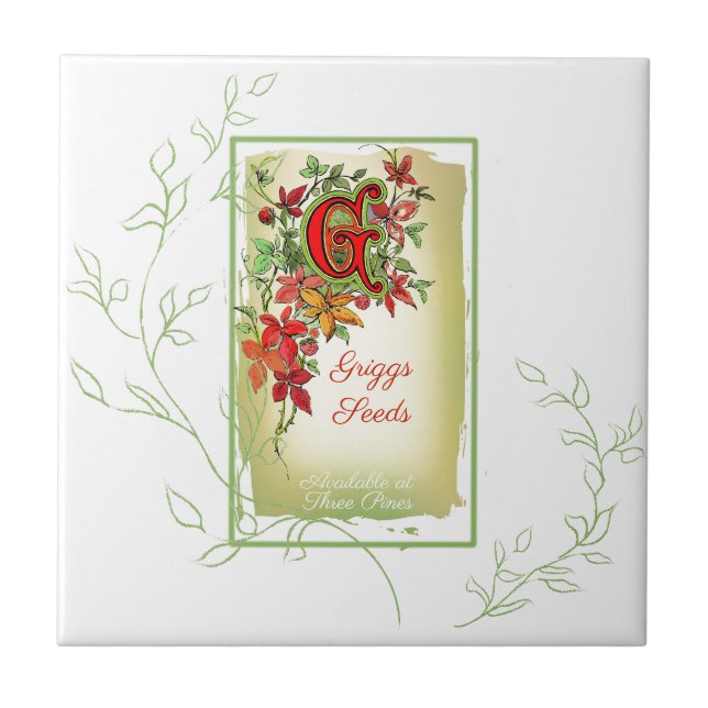 Watercolor Seed Packet Ceramic Tiles (Front)