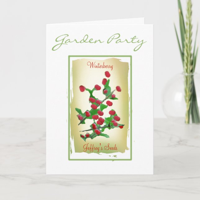 Watercolor Seed Packet Invitations or Note Cards (Front)