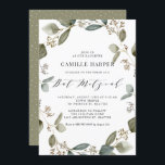 Watercolor Seeded Eucalyptus Wreath Bat Mitzvah Invitation<br><div class="desc">Invite family and friends with this greenery Bat Mitzvah invitation. It features watercolor illustrations of seeded eucalyptus wreath with rustic dots pattern. This eucalyptus invitaiton is perfect for fall and autumn Bat Mitzvahs. Personalize by adding name, date, time, venue and other event details. You can further personalize the back of...</div>