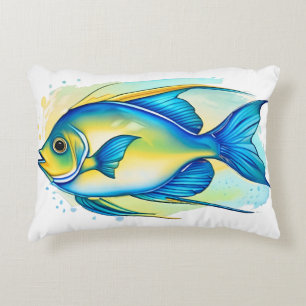 Watercolor Series: Angelfish Accent Pillow