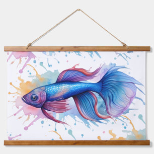 Watercolor Series: Betta Fish Hanging Tapestry