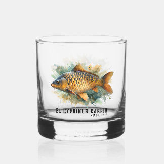 Watercolor Series: Carp Whiskey Glass