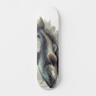 Watercolor Series: Catfish Skateboard