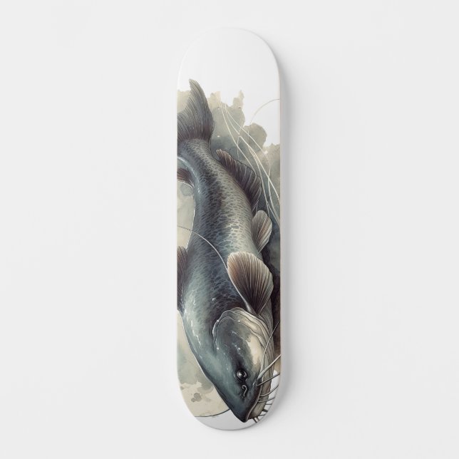 Watercolor Series: Catfish Skateboard (Front)