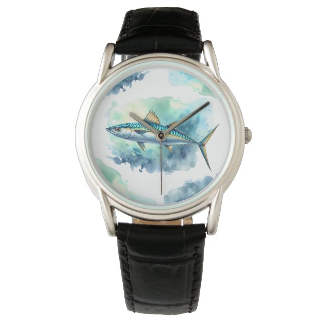 Watercolor Series: Mackerel Watch (Front)