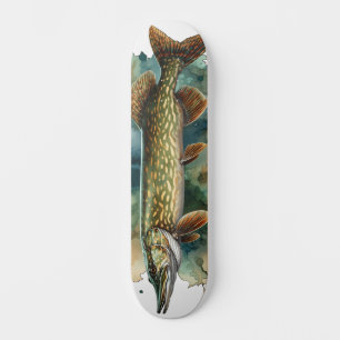 Watercolor Series: Pike Skateboard