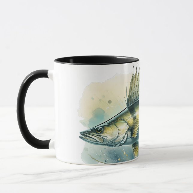 Watercolor Series: Zander/Walleye Mug (Left)