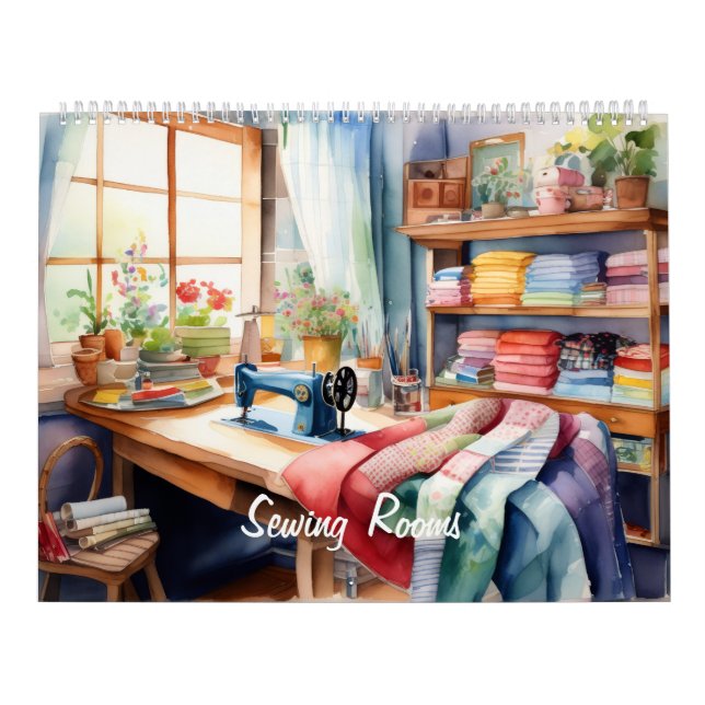 Watercolor Sewing Room Calendar (Cover)
