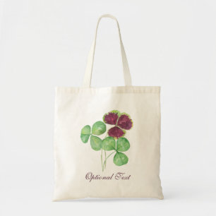 Watercolor Shamrock Clover Saint Partick's Day Tote Bag