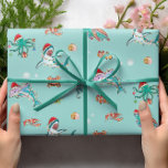 Watercolor Shark Reef Christmas Sea Life Dolphin Wrapping Paper<br><div class="desc">This design may be personalized by choosing the customize further option. You may also transfer onto other items. Contact me at colorflowcreations@gmail.com or use the chat option at the top of the page if you wish to have this design on another product or need assistance. See more of my designs...</div>