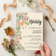 Watercolor She Found Her Honey Bridal Shower 