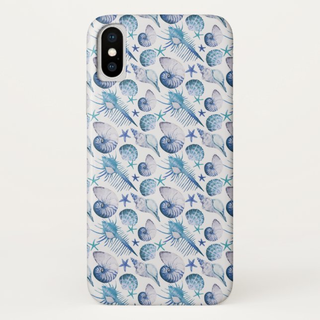 Watercolor Shells Case-Mate iPhone Case (Back)