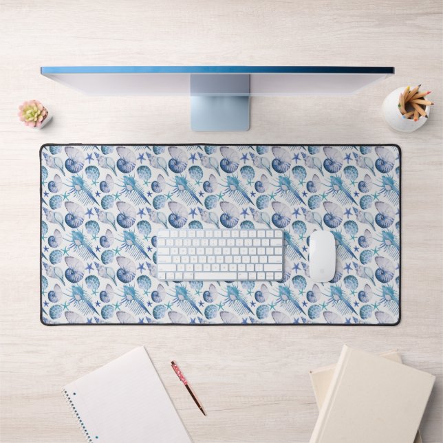 Watercolor Shells Desk Mat (Office 1)