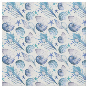 Watercolor Shells Fabric