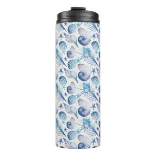Watercolor Shells Thermal Tumbler