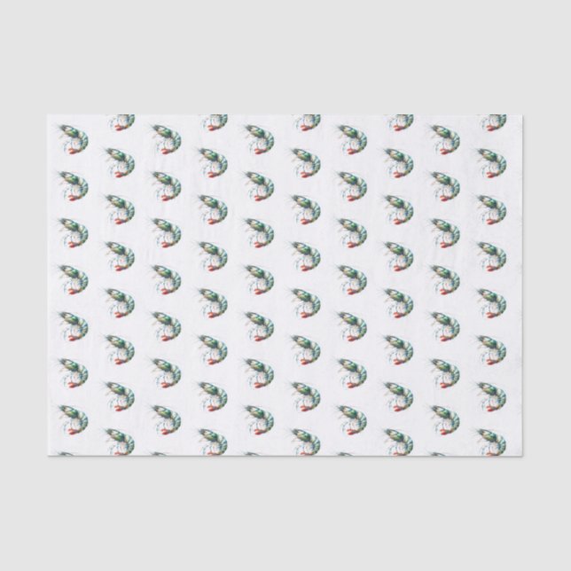 Watercolor Shrimp Tissue Paper (Front)