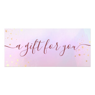 Watercolor Signature Script Spa Gift Certificate