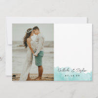Watercolor Signature Script Wedding Photo
