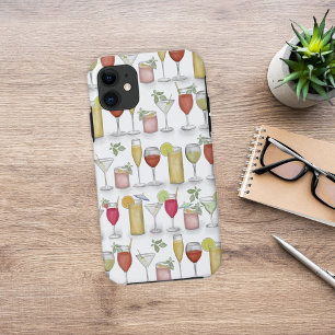 Watercolor Simple Cocktail Drinks Whimsical Cute iPhone 11 Case
