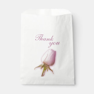 Watercolor single lilac rose bud wedding favour ba bag
