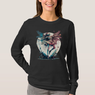 Watercolor Skeleton Fairy Gothic Fairycore Grunge T-Shirt