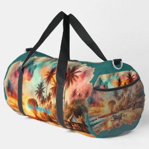 Watercolor Sketch Bali Indonesia Tropical   Duffle Bag