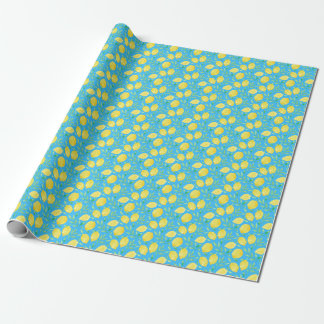 Watercolor Sketch Lemons Seamless Design Wrapping Paper