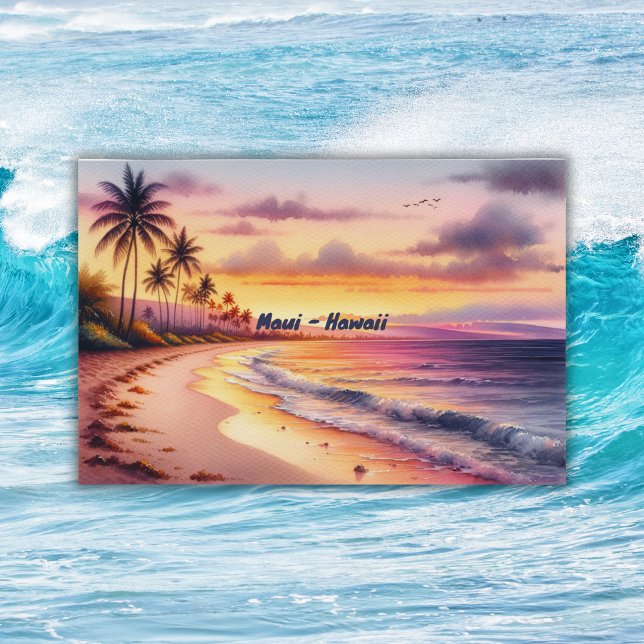 Watercolor Sketch Maui Hawaii Colourful | Poster (Creator Uploaded)