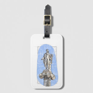Watercolor sketch of statue of Apollon Luggage Tag