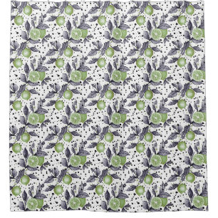 watercolor sketched detailed of green leaves, lime