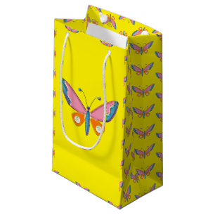 Watercolor Skinny Butterfly Small Gift Bag