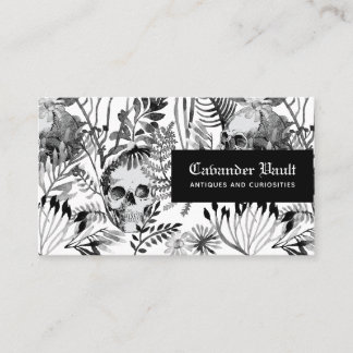 Watercolor Skull Garden Business Card