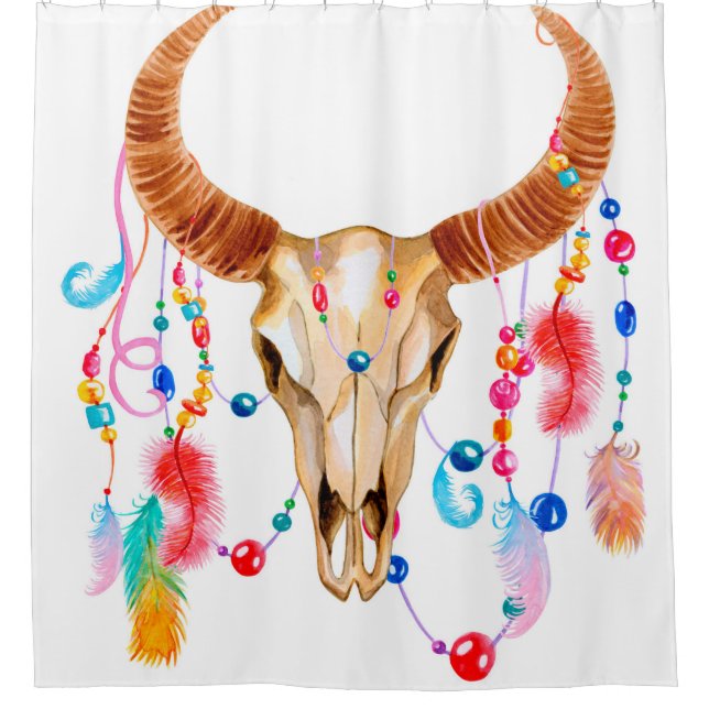 Watercolor skull iaolated on white (Front)