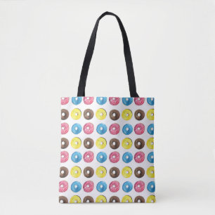 Watercolor small doughnuts, seamless pattern. tote bag