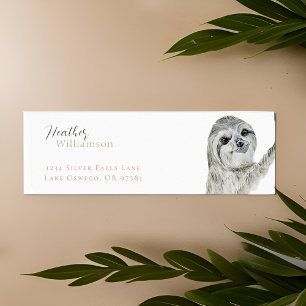 Watercolor Smiling Sloth